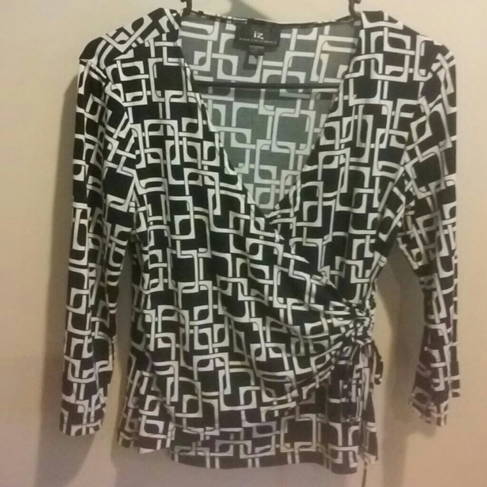 Stretch wrap around blouse